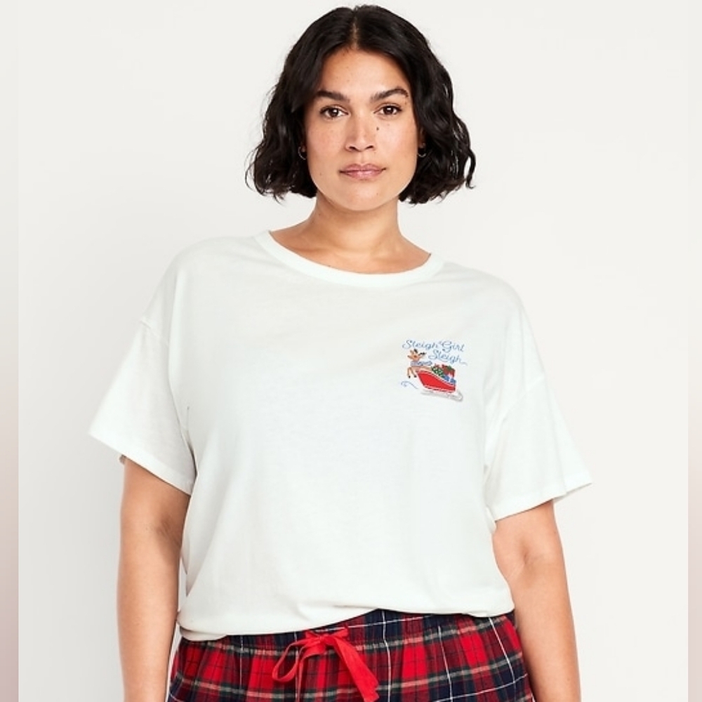 NWT Old Navy "Sleigh Girl Sleigh" Pajama Top in Women's XL Tall